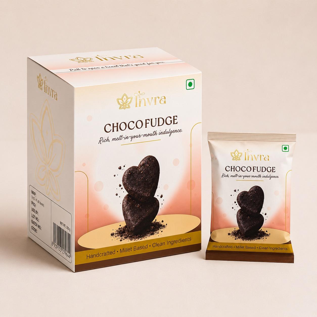 Invra Choco Fudge Millet-Based, Clean Label Gourmet Treat ,No Maida –  (6 Pcs)
