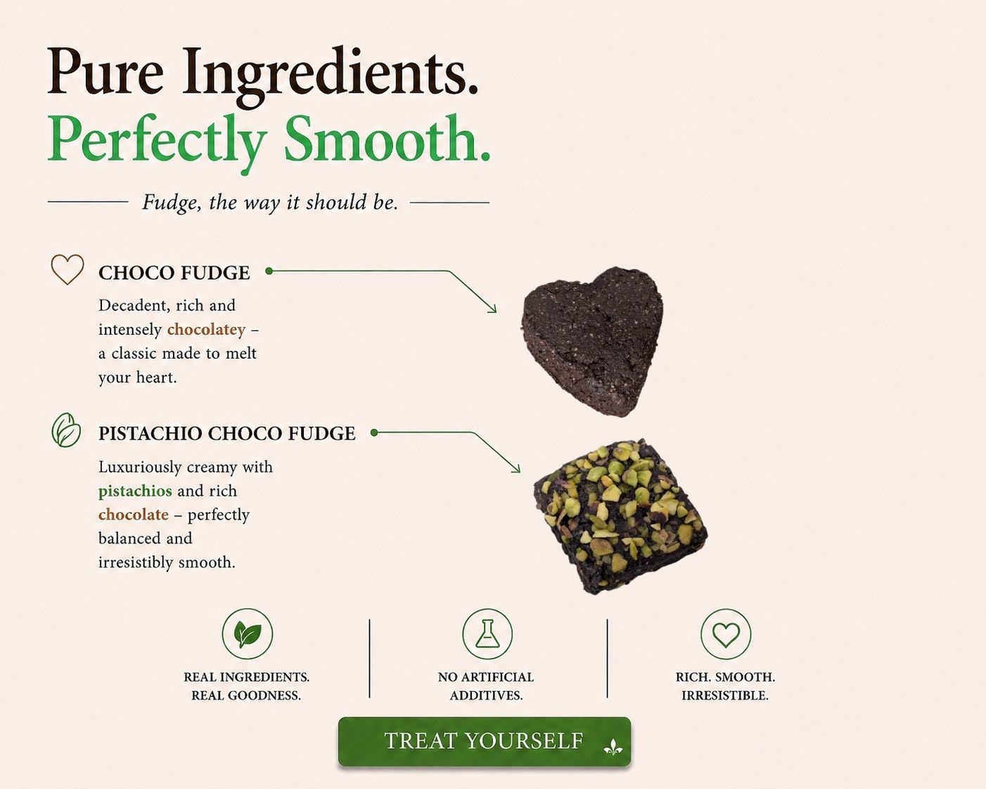 Invra Premium Fudge Combo – Choco & Pistachio | Millet-Based, Naturally Sweetened 12 Pcs